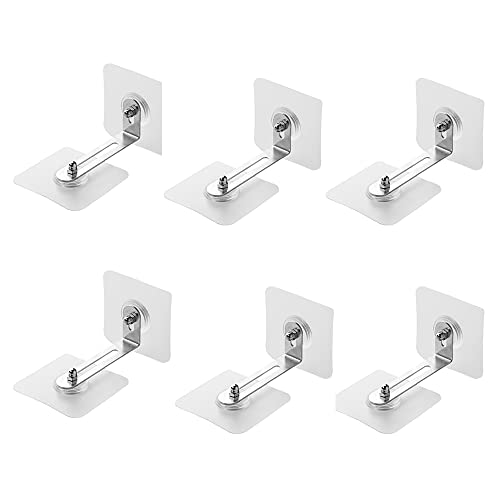 Suporte de Parede para Móveis 6 Pack Sem Furo YALIHAIXIA - Travas de segurança para bebê - pvc, aço inoxidável, transparente, 6 x 6 cm