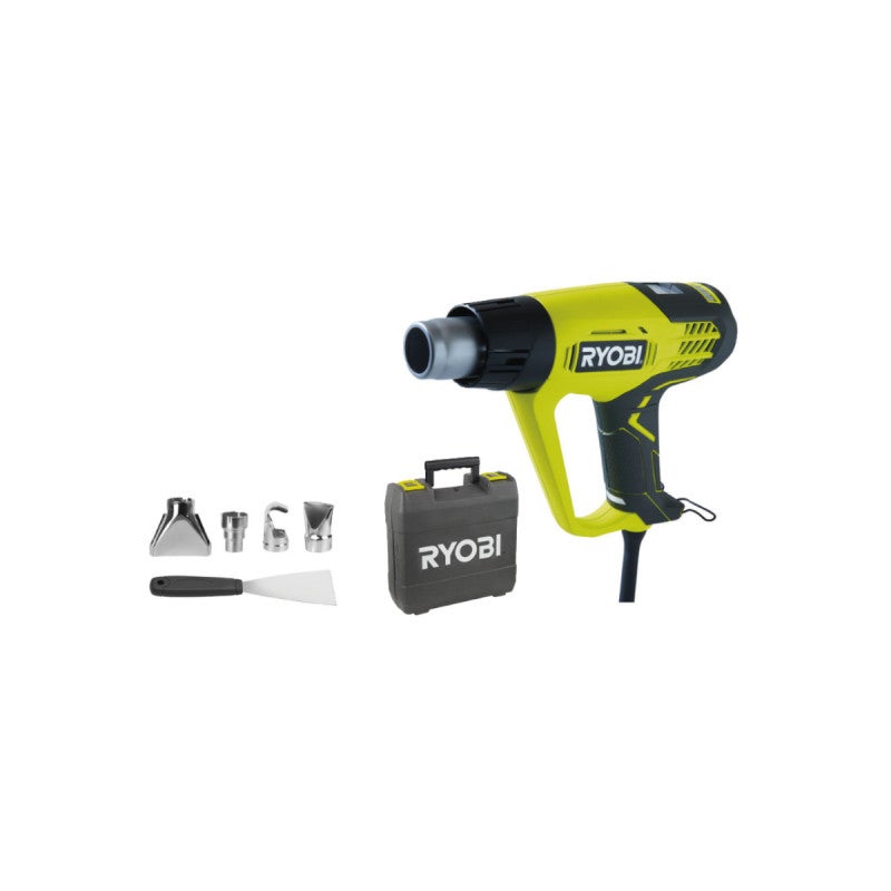 Desengraxante Elétrica RYOBI EHG2020LCD (2000 W) Ryobi - Pistolas de calor - 2000 W, 230 v, preto/gelado, 2,5 m