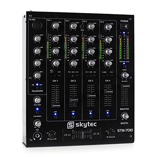 Mesa de mistura SKYTEC STM-7010 (Canais: 4 - 2xUSB + 1xSD + 1xMicrófono) Skytec - Mesas de áudio - 