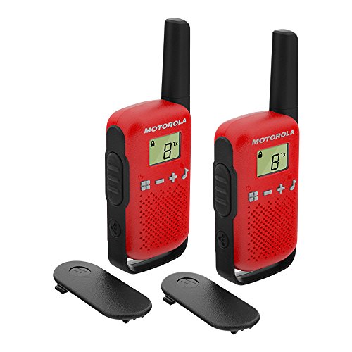 Walkie-Talkie MOTOROLA T42 (8 Canais - Até 9 Km - Até 12h - Vermelho) Motorola - Rádios bidirecionais - 8 canais, 9 km, 12h autonomia, aaa bateria