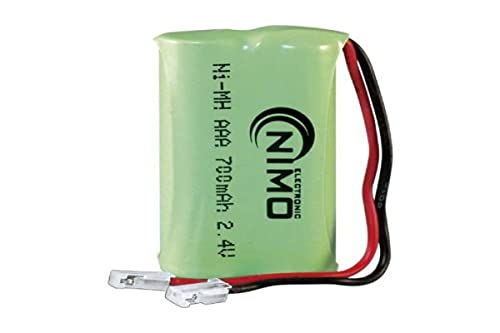 Pilha Recarregável NI-MH 2.4 V 700 mAh (1 Pá) Nimo - Baterias de uso geral - 24 V, 700 mAh, nimh, AAA