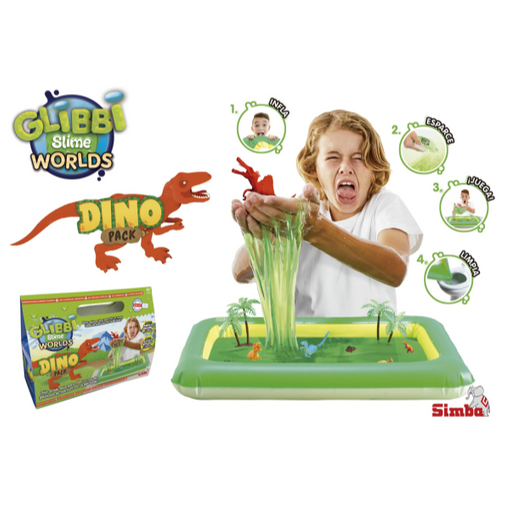 Areia SIMBA TOYS Glibbi Slime Dino Pack (Idade Mínima Recomendada: 3 anos) SIMBA - Massa de modelar e putty - slime, dino, 3 anos