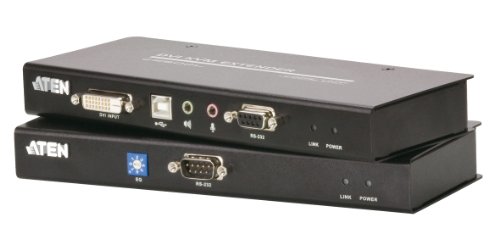 Adaptador ATEN (KVM - KVM - Preto e Branco) ATEN - Divisores e comutadores de áudio e vídeo - rs-232, usb a, plug & play, preto e branco
