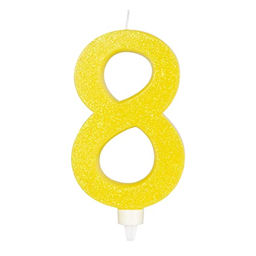 Candeeiro de Creme Grande Número 8 Amarelo PARTYLOSOPHY - Velas - elegante, moderno, iluminação, qualidade