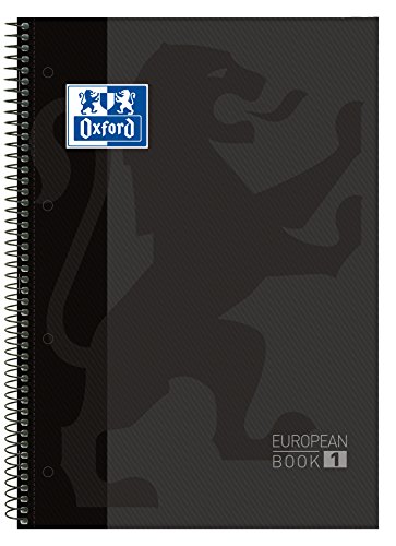 Caderno PAQ Espiral Europeanbook1 Preto A4 80 Folhas Oxford - Cadernos e bloco de notas - espiral, a4, 80 folhas, preto