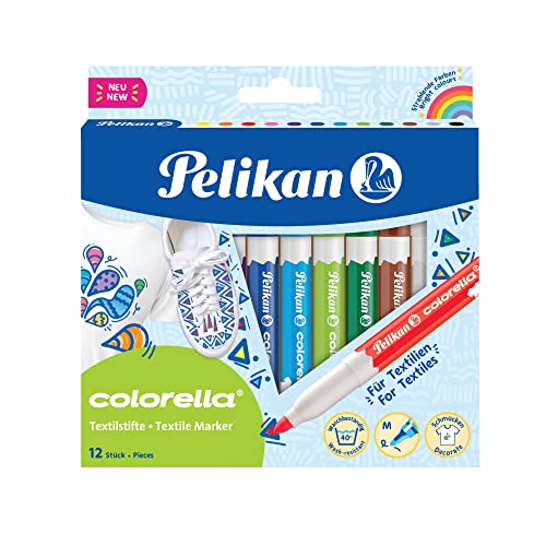 Conjunto de Marcadores PELIKAN 814584 (Multicor) Pelikan - Marcadores e marcadores de texto - multicor, 12 unidades, tinta permanente, anti-asfixia