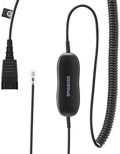 Cabo para Auscultadores JABRA GN1200 CC em Preto Jabra - Acessórios para telefone - jabra, gn1200 cc, preto, qd, rj10