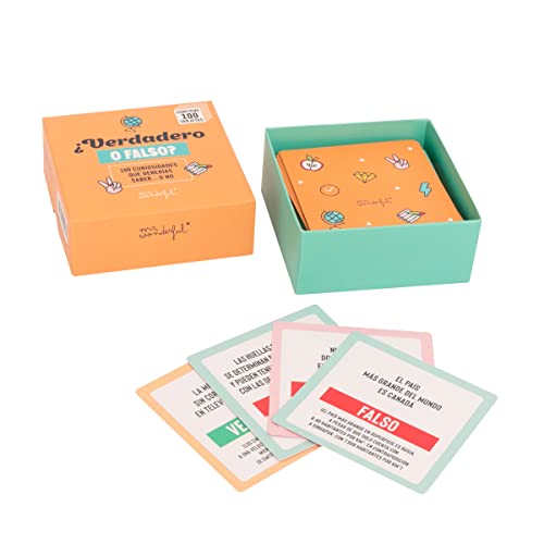 Jogo de cartas ASMODEE Juego Cartas Mr. Wonderful (6 anos) Mr. Wonderful - Jogos - cartas, descobrir verdades, mentiras, 100 cartas