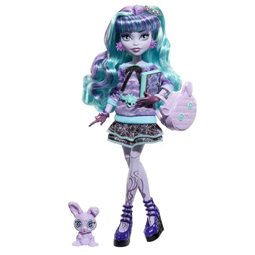 Boneca MONSTER HIGH Party Sleepover (Idade Mínima Recomendada: 3 anos) Mattel - Bonecas - 15 cm, olhos luminosos, braços flexíveis, pernas flexíveis, acessório