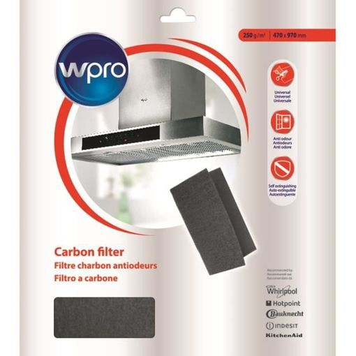 Acessório para exaustor WHIRLPOOL UCF 017 Wpro - Acessórios de capa de fogão - filtro universal, preto, 47 cm