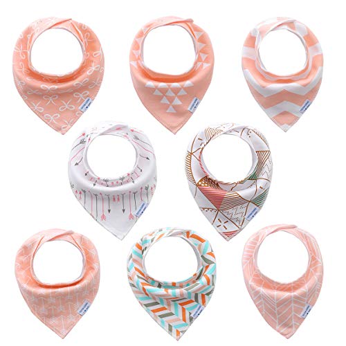 Discos de Bandana BEBE BANDANA 8 Pack Set Cotton Coming - Babetes - 8 pack, bebés, bordas cosidas, lavável