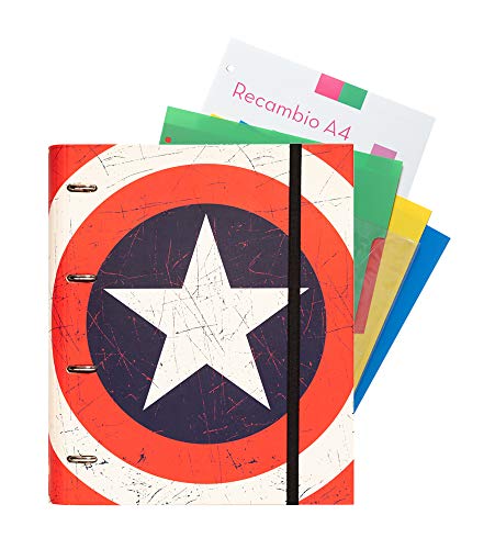 Dossier ERIK EDITORES Marvel - Capitão América (A4) Grupo Erik Editores - Pastas Organizadoras - marvel, capitão américa, a4, ilustrações