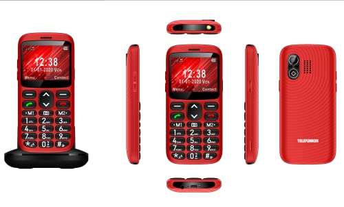 Telemóvel TELEFUNKEN S520 Senior Phone (1.77'' - Vermelho) Telefunken - Telemóveis - telemóvel, senior phone, vermelho