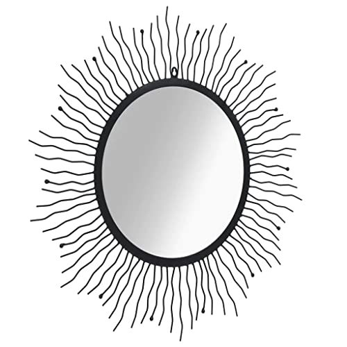 Espelho para Parede VIDAXL com Forma de Sol Preto 80cm vidaXL - Espelhos - parede, 80cm, preto