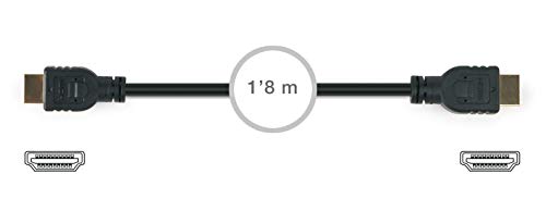 Cabo de Vídeo FONESTAR (HDMI - 1.8 m - Preto) FONESTAR - Cabos de áudio e vídeo - hdmi, 1.8m, preto