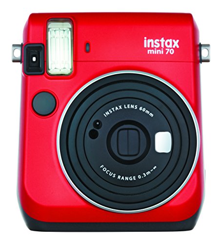 Máquina Fotográfica Instantânea FUJIFILM Instax Mini 70 (Vermelho - Li-Po) Fujifilm - Câmeras - instantânea, flash automático, modo selfie, bateria Li-Po