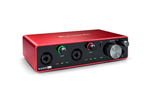 Gravador de Áudio FOCAL Scarlett 4I4 3rd Gen Focusrite - Componentes de áudio - gravador de áudio, FOCAL Scarlett 4I4, 3rd Gen, interface usb, 4 entradas analógicas