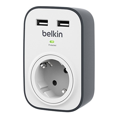 Belkin BSV103 estabilizador de corrente 2 tomada(s) CA 230 V Branco Belkin - Fios e cabos elétricos - estabilizador, 2 tomadas, CA 230V