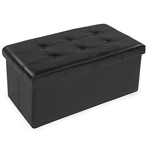 Banco de Jardim TECTAKE (Preto - Aço - 80x40x40 cm) TecTake - Conjuntos de móveis - 80x40x40 cm, aço, armazenamento, preto