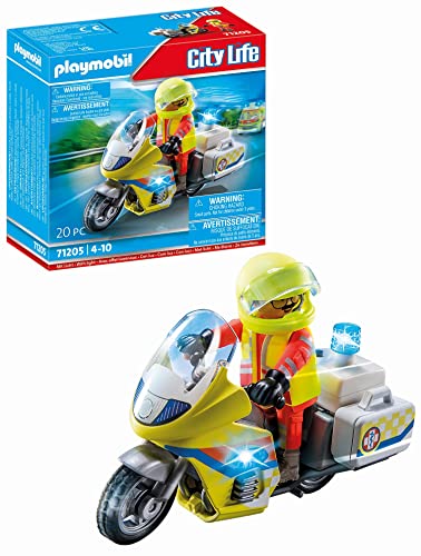 PLAYMOBIL City Life 71205 moto de emergência com luz intermitente PLAYMOBIL - Iluminação de veículo a motor - moto, emergência, luz intermitente