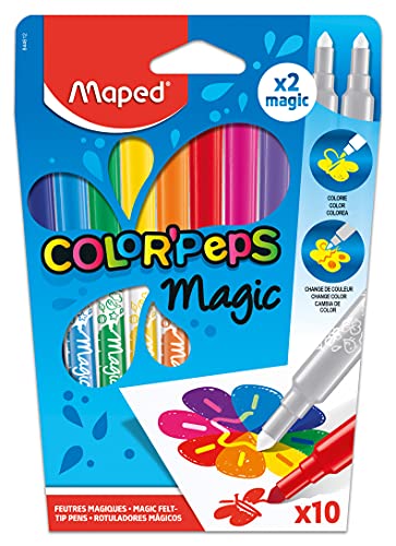 Canetas de Feltro MAPED Color's Peps Magic Maped - Marcadores - caneta, feltro, mágica, criatividade