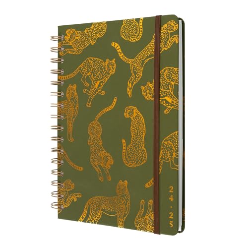 Agenda Escolar Semanal 12 Meses Espiral 2024-2025 Kokonote com Elástico Leopardo - Verde Grupo Erik - Calendários, organizadores e planejadores - agenda, semanal, 12 meses, espiral, leopardo, verde