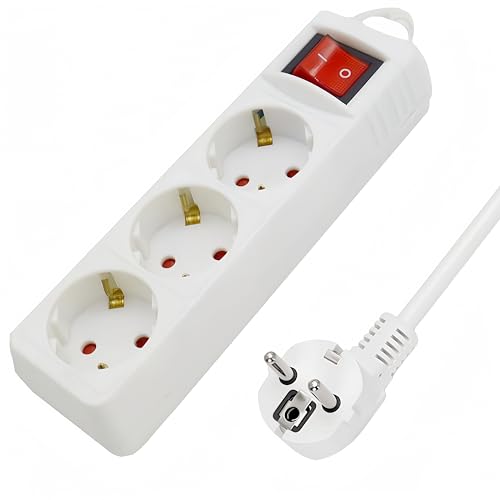 Extensão DON FELIZ 3 tomadas (3 m - Tipo F - Preto) Cirtele S.L. - Fios e cabos elétricos - 3 tomadas, 3 m, tipo f, proteção para crianças