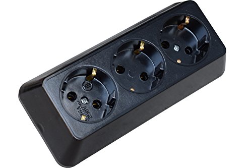 Extensão Elétrica C2G 80933 (3 Tomadas - Tipo F - Preto) TNL - Filtros de linha e supressores de surtos - 3 tomadas, 15 metros, preto