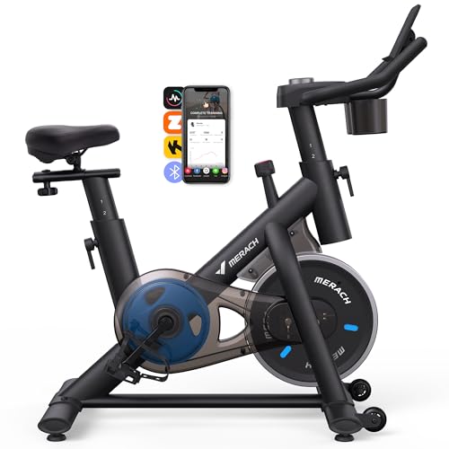 Bicicleta Estática MERACH com Ecrã Led (Preto - 53x46x105cm) MERACH - Bicicletas de exercício - ecrã LED, preto, 53x46x105cm