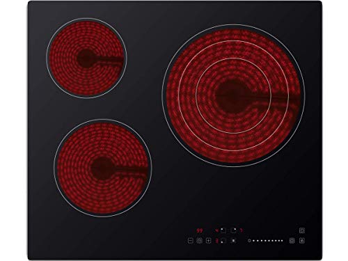 Placa de Vidro Cerâmico SAUBER SEV-01 (Elétrica - 60cm) SAUBER - Eletrodomésticos - elétrica, preto, 60 cm