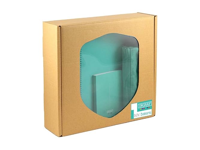 Conjunto de 4 Papelarias INGRAF Mediteraneo Turquesa INGRAF - Individuais - 4 papelarias, mediterrâneo, turquesa, INGRAF