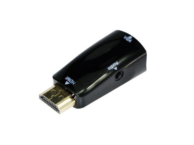 Adaptador GEMBIRD A-hdmi-vga-02 (HDMI - Preto) Gembird - Adaptadores de cabos de áudio e vídeo - hdmi, vga, preto