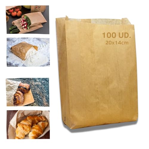 Bolsas de Papel Kraft para Alimentação - Vários Tamanhos e Quantidades Grupo Darik - Sacolas de armazenamento doméstico - kraft, varias tamanhos, várias quantidades