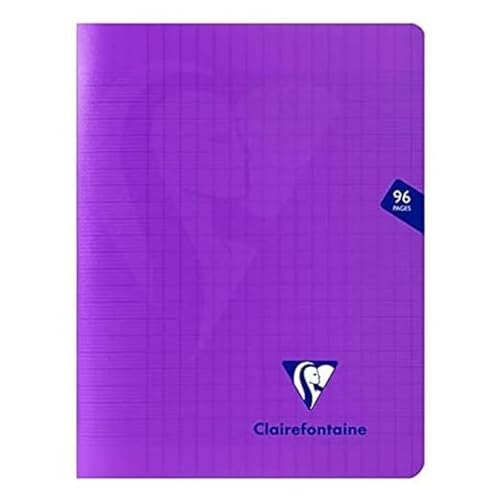 Caderno Clairefontaine Mimeys Roxo A5+ Polipropileno Clairefontaine - Cadernos e bloco de notas - polipropileno, transparente, margens coloridas, fios vermelhos