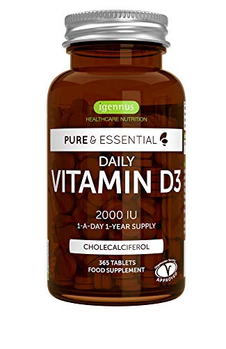 Suplemento Alimentar PURE AND ESSENTIAL Vitamin D3 Daily (365 Comprimidos) Igennus Healthcare Nutrition - Vitaminas e suplementos - vitamina d3, 365 comprimidos