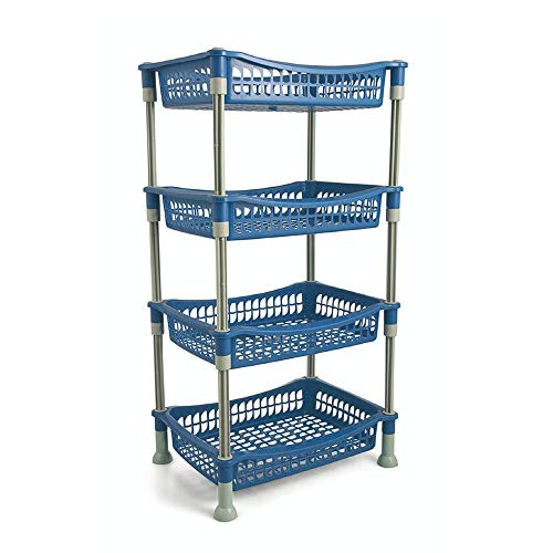 Carrinho de Cozinha GALILEO HOME (Azul - Aço e Vidro) Galileo Casa - Carrinhos de cozinha e jantar - azul, aço, vidro