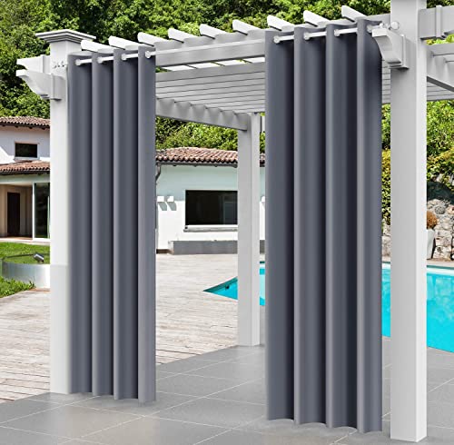 Cortina Exterior COMLAX (Cinzento - Poliéster - 132 x 245 cm) Comlax - Cortinas e cortinados - poliéster, impermeável, 132 x 245 cm