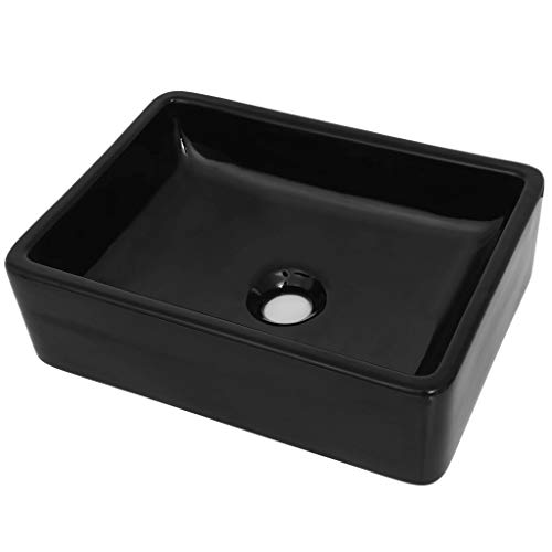 Lavatório VDX-CA-VDX-CA-0019 vidaXL | Preto (Cozinha e Casa de Banho) vidaXL - Acessórios de encanamento - preto, cozinha, casa de banho