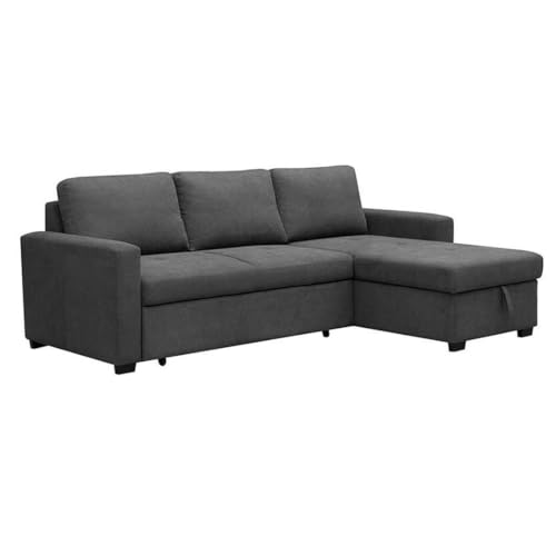 Sofá 3 Lugares SHIITO Corleone (Cinzento Escuro - 229x93x93cm) Shiito - Sofás - 3 lugares, cinzento escuro, 229x93x93cm, madeira