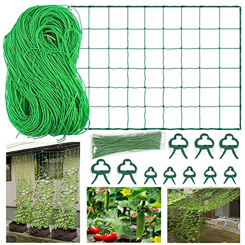 Rede de Trepeiras SECWELL (Vermelho - 1.8 x 5 m) Secwell123 - Gaiolas e suportes para plantas - polipropileno, resistente à água, 1,8 x 5 m