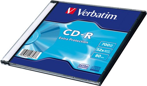 CD-R CUC EXTRAPROTEC SFCD (1-10 unidades) Verbatim - Mídias vazias - 700 MB, 52x, CD-R
