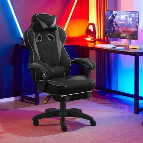 Cadeira Gaming WOLTU GS01GR (Até 150 kg - Elevador a Gás Classe 4 - Cinzento) WOLTU - Cadeiras - gaming, 150 kg, elevador a gás, cinzento