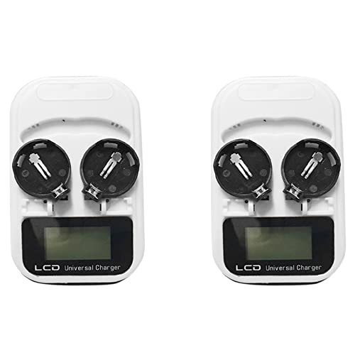 Carregador de bateria Iguatu 2x Carregador LCD inteligente 3,6 V para LIR2032 LIR2025 LIR2016 IGUATU - Baterias - 2000 mAh, lir2032, LIR2025, LIR2016