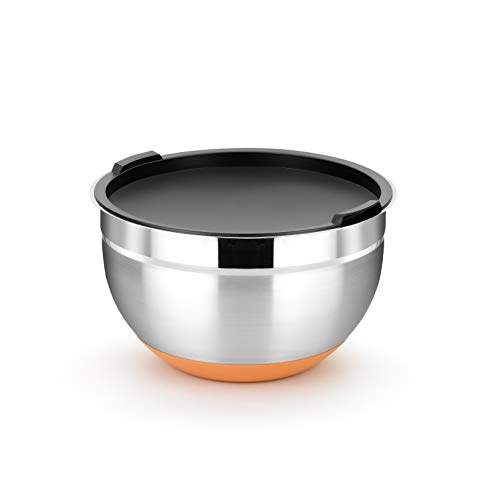 BRA Efficient Bol de Acero Inoxidable 16 cm, 1.6 litros Isogona - Utensílios de mesa - inox, 1.6 litros, 16cm, anti-derrame