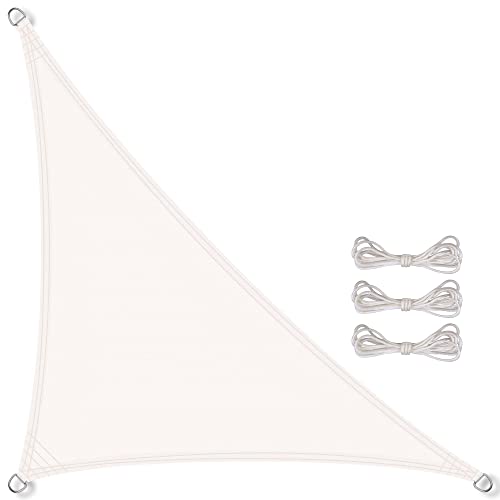 Guarda-Sol de Exterior CELINASUN Triângulo (Branco - Algodão e Poliéster) CelinaSun - Toldos e gazebos - algodão, poliéster, branco, 120x120x1cm
