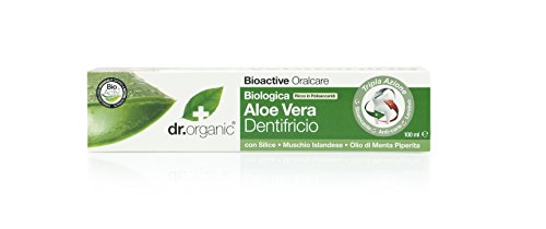 Pasta de Dentes DR ORGANIC Pasta de Dentes com Aloe Vera (100ml) Dr. Organic - Pasta de dentes - aloe vera, 100ml, polisacarídeos, extratos de plantas