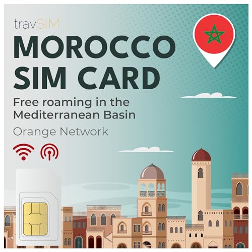 travSIM Morocco Red Orange - 10GB (Acessório Informática e Tel.) travSIM - Telemóveis - prepaid, 10 Gb, gsm, umts