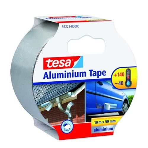 Fita Adesiva TESA Alumínio 56223-00000-01 (50 mm x 10 m) TESA - Fita adesiva de ferragens - 50 mm x 10 m, alta temperaturas, água, aceite
