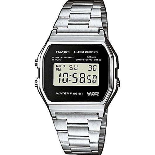 Relógio CASIO Homem (Aço - Preto - Branco) Casio - Relógios - aço, preto, branco, resistente ao choque, resistente à água