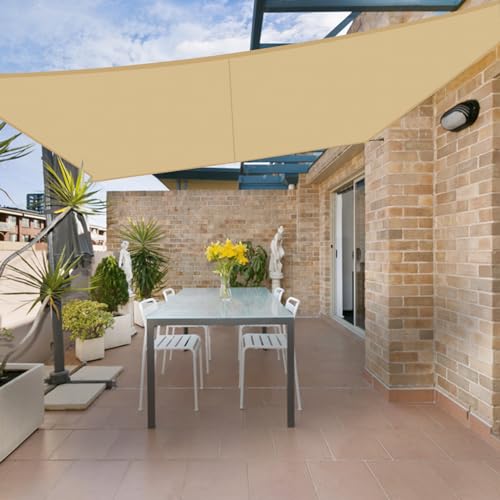 Toldo de Guarda-Sol HENG FENG (Bege - Algodão - 400 x 500 cm) Gardeneca - Guarda-sóis e toldos de exterior - bege, algodão, 400x500 cm